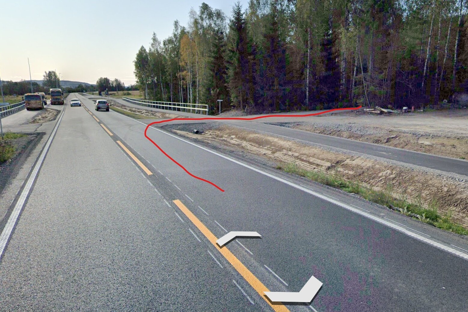Veibeskrivelse fra nord